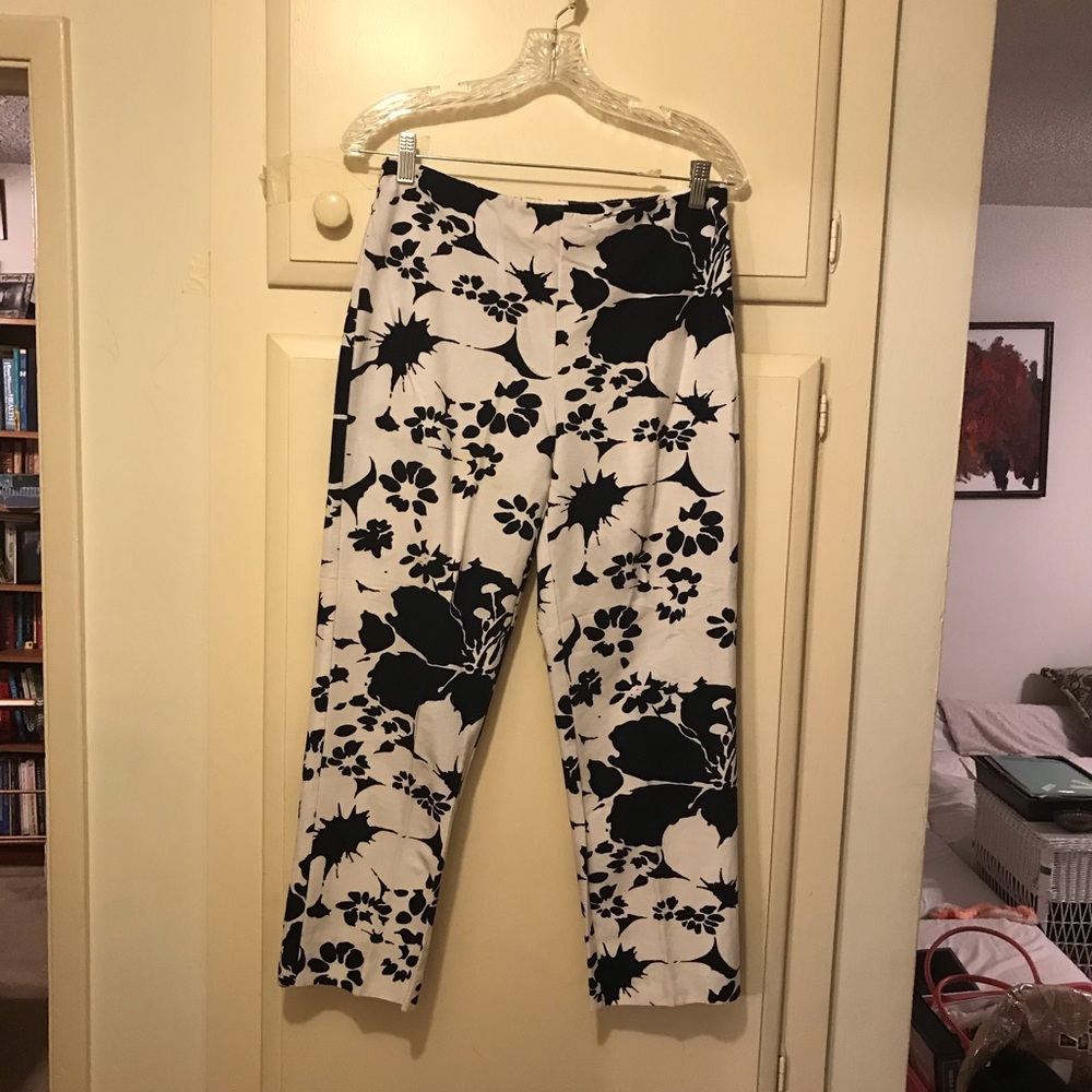 Black and white capris
